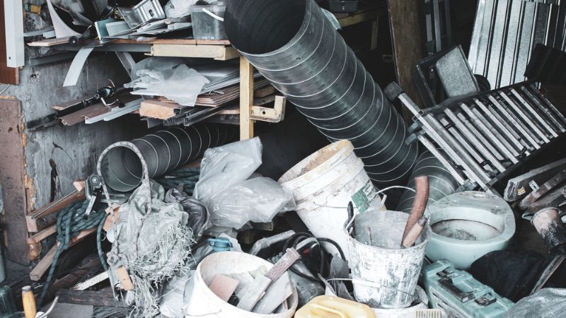 Hoarder Cleanup Room in a Deer Park home in need of Hoarding Cleanup services