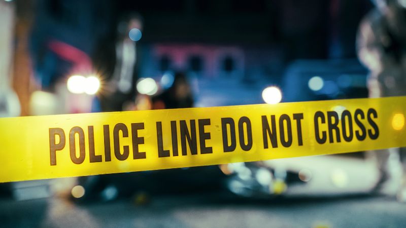 Yellow tape at a crime scene Yellow tape at a crime scene in Lindenhurst, New York