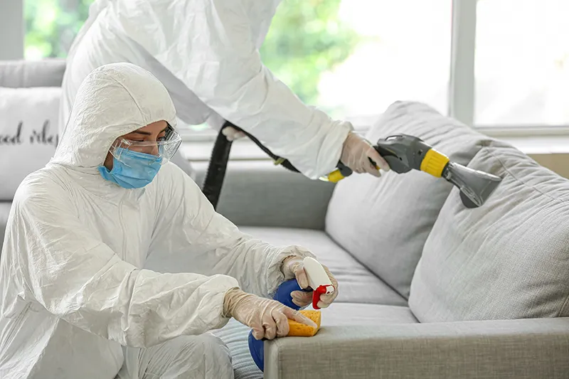 Emergency death cleanup in progress in Long Beach, NY